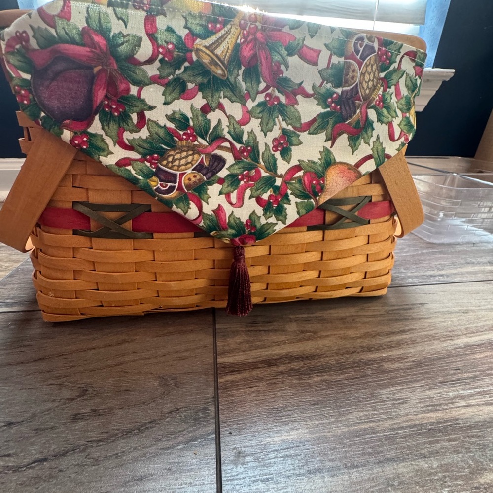 Longaberger 2000 Christmas Deck The Halls Basket Set Receipt & INSERTS LIKE-NEW - Picture 9 of 17